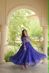 Ka 1271 Georgette Bandhani Print Work Navratri Gown Collection